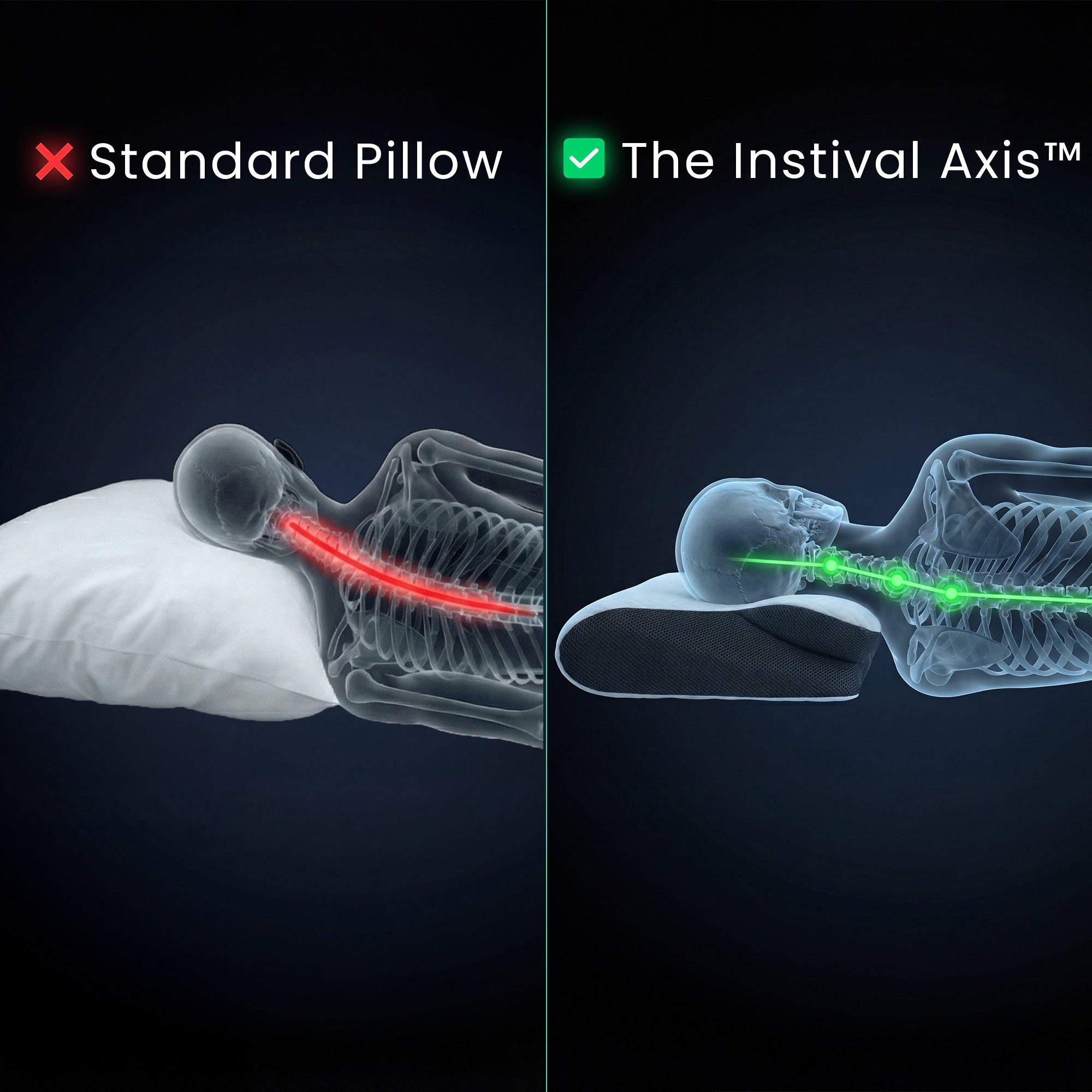 The Instival Axis™ | Ergonomic Alignment Pillow