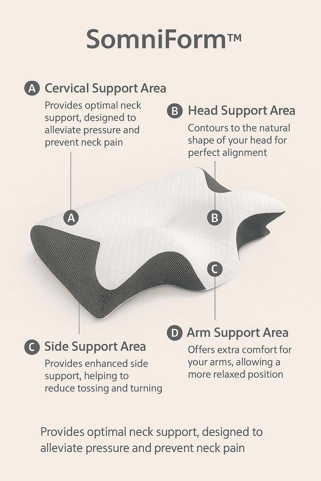 SomniForm™ Ergonomic Contour Pillow